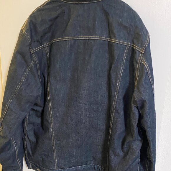 Levis Sherpa jacket dark wash denim Excellent condition Size XXL - Picture 3 of 10
